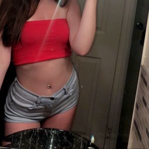 Black & Red Tube Top Set